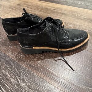 Franco Sarto Black Patent Leather Flats